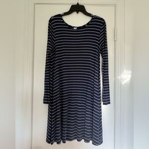 Old Navy- Navy & White Striped Women's Dress